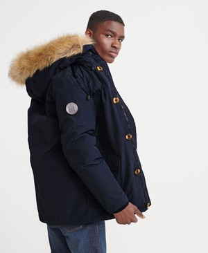 Superdry Rookie Down Parka Férfi Kabát Sötétkék | SBPHC6591